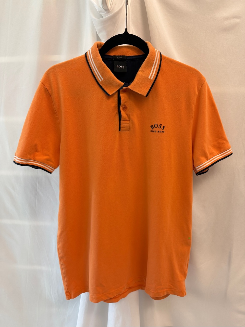 BOSS Hugo Boss Slim Fit Polo Shirt Orange Short Sleeve XL